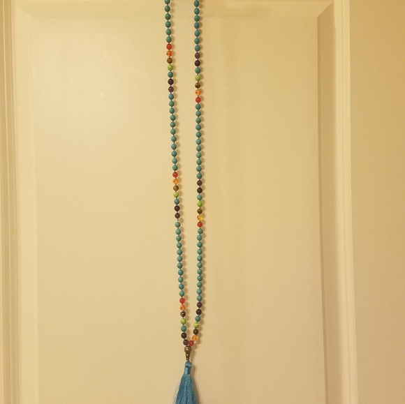 Mala bead tassel necklace - Picture 3 of 6